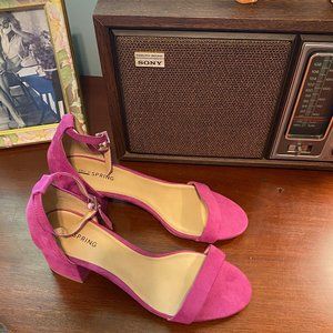 NEW Magenta Suede Sandals - Size 9